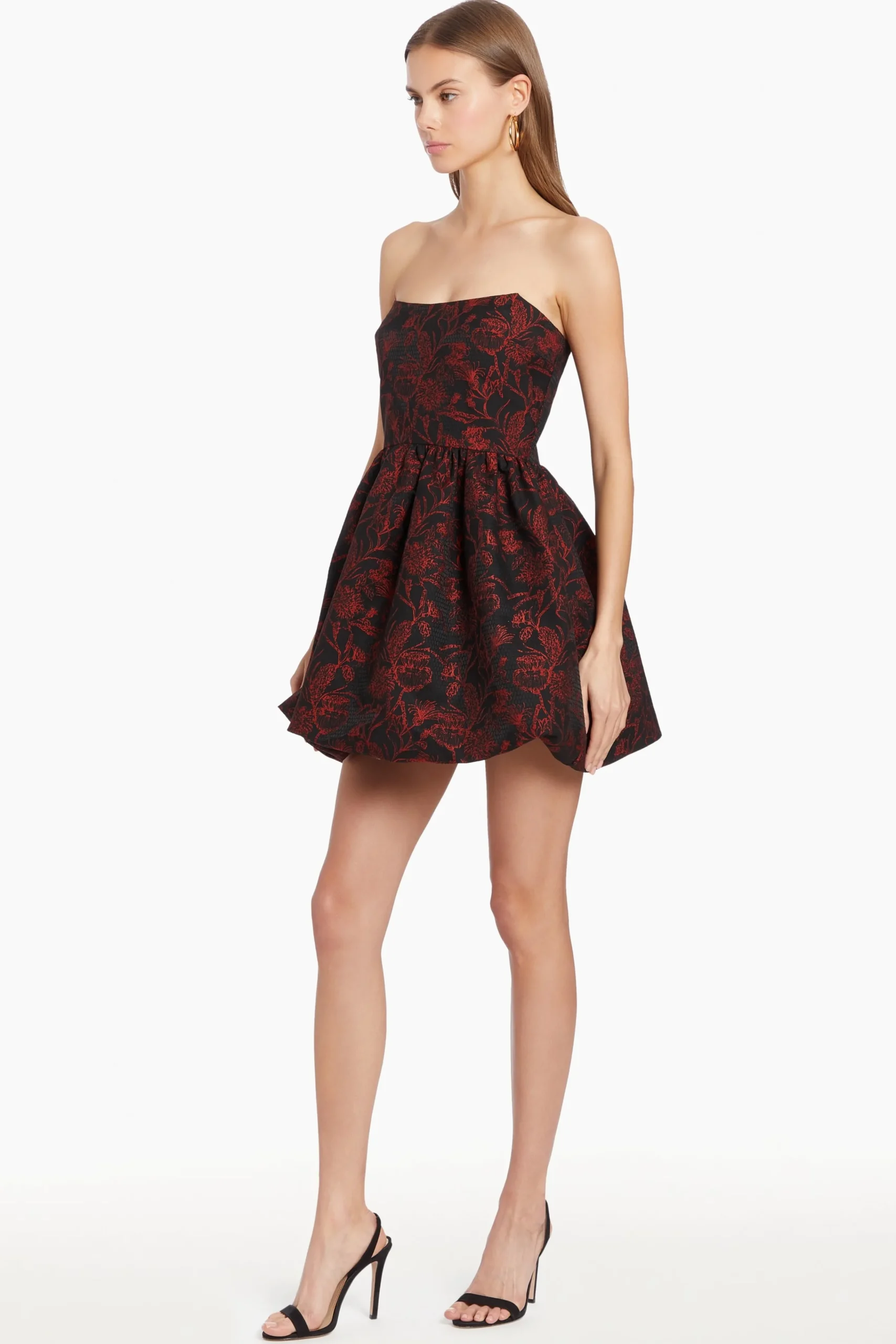 Sale Amanda Uprichard Addison Dress Red/Black