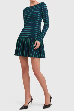 Clearance Amanda Uprichard Adorno Dress Navy/Green