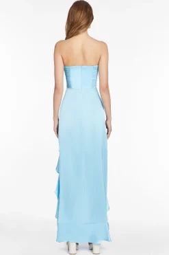 Outlet Amanda Uprichard Amalia Silk Gown Pacific