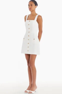 New Amanda Uprichard Archie Dress in Watkins Tweed White