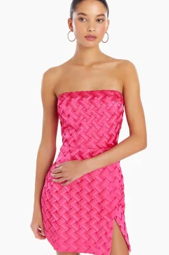 Hot Amanda Uprichard Arely Dress in Pleat HotPink