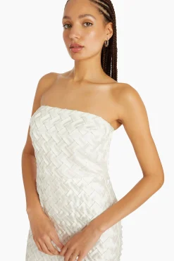 Sale Amanda Uprichard Arely Midi in Pleat Ivory