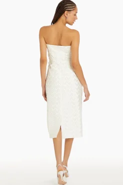 Sale Amanda Uprichard Arely Midi in Pleat Ivory