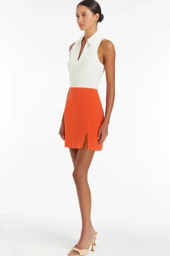 Hot Amanda Uprichard Augusta Romper Ivory/Mandarin