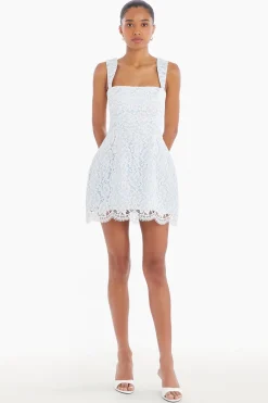 Online Amanda Uprichard Bethany Skort Romper in Lace Ivory