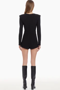 New Amanda Uprichard Boheme Romper Black