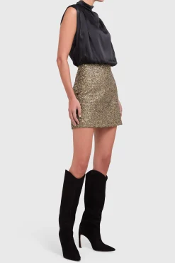 Clearance Amanda Uprichard Brantley Mini Gold/Black