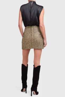 Clearance Amanda Uprichard Brantley Mini Gold/Black