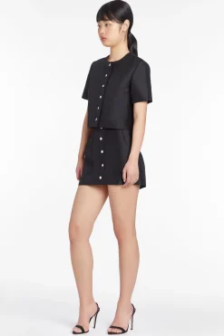 Online Amanda Uprichard Braswell Top in Nylon Black