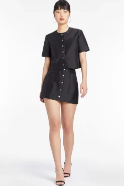 Online Amanda Uprichard Braswell Top in Nylon Black