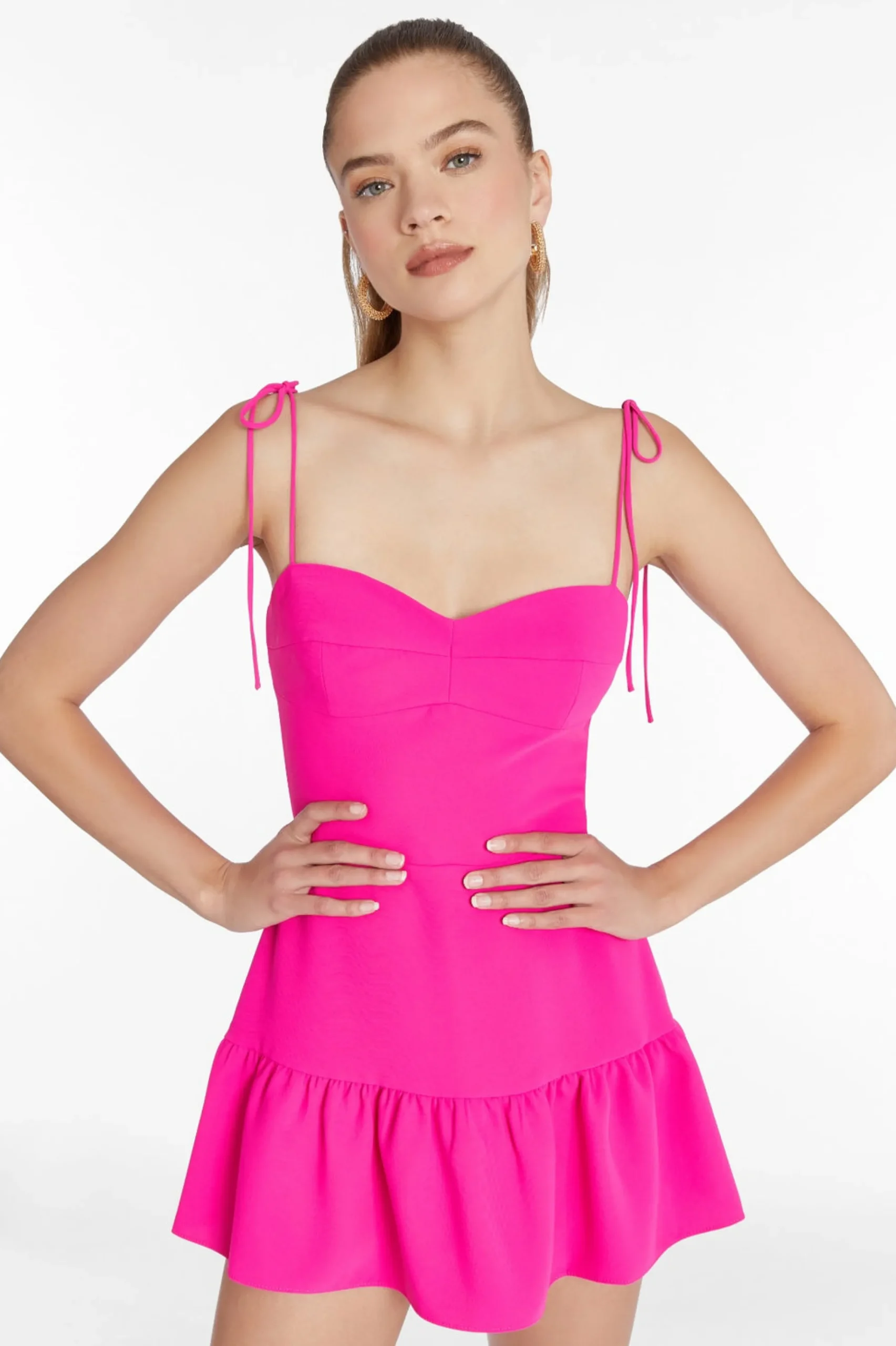 Discount Amanda Uprichard Champagne Skort Romper HotPink