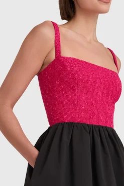 Clearance Amanda Uprichard Christine Dress HotPink/Black