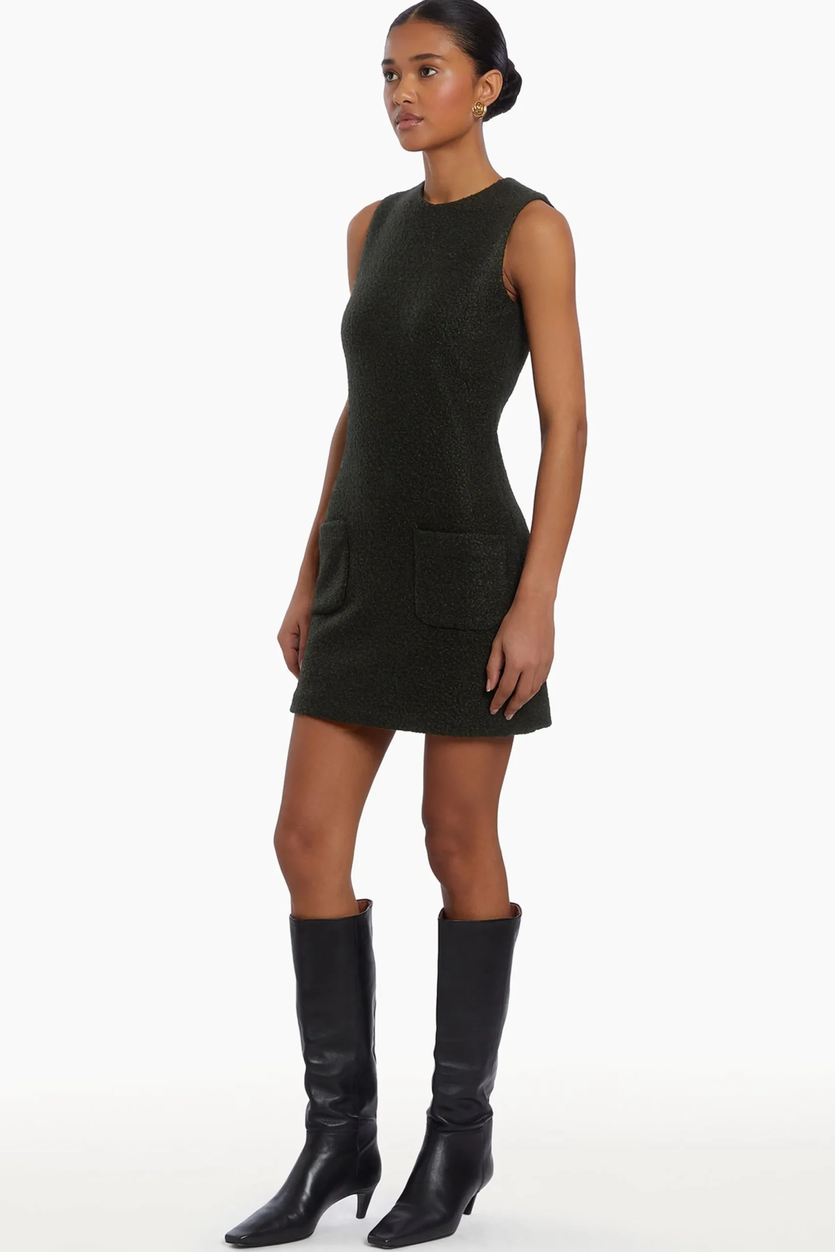 Online Amanda Uprichard Delia Dress DarkGreen