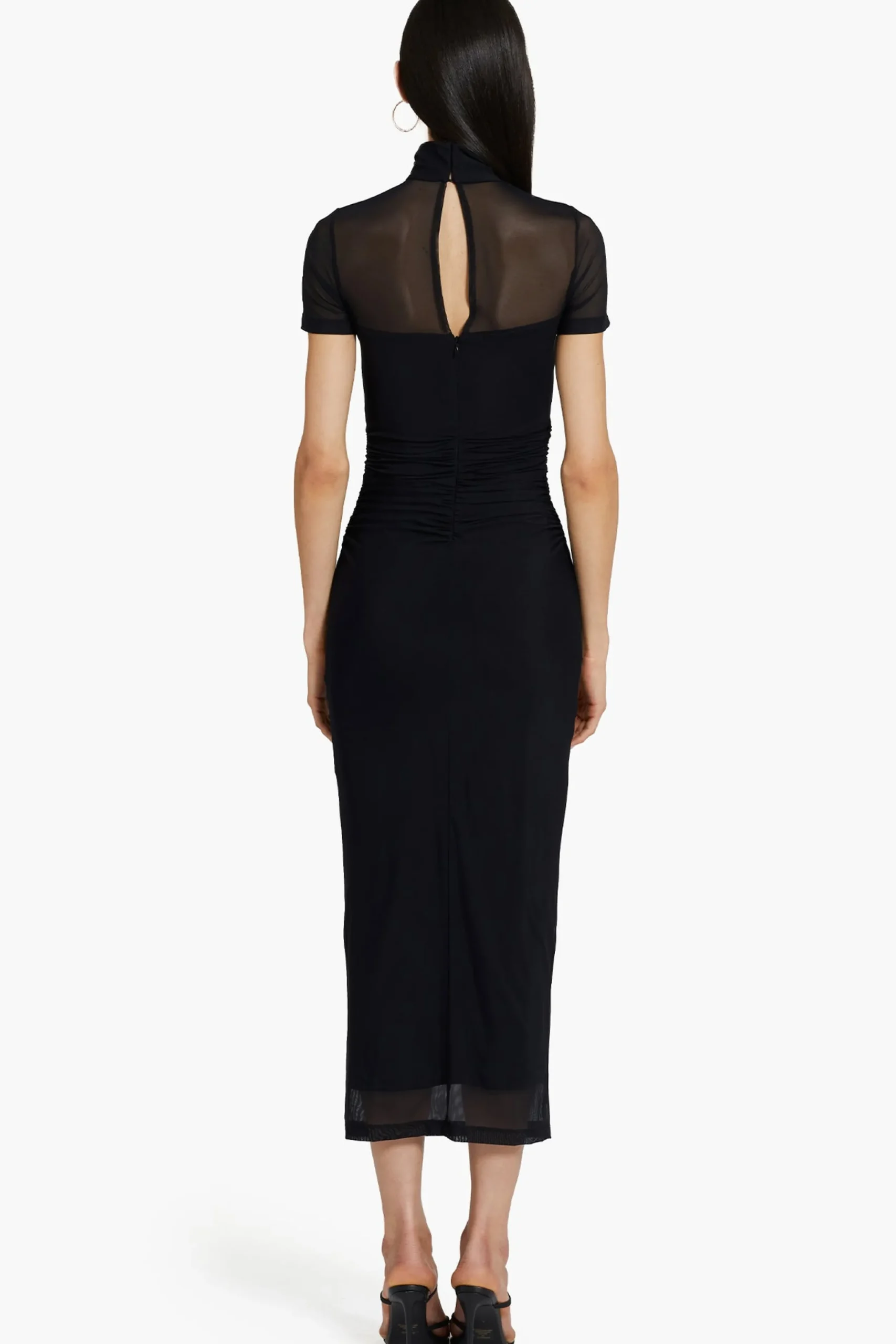Sale Amanda Uprichard Dominique Dress in Mesh Black