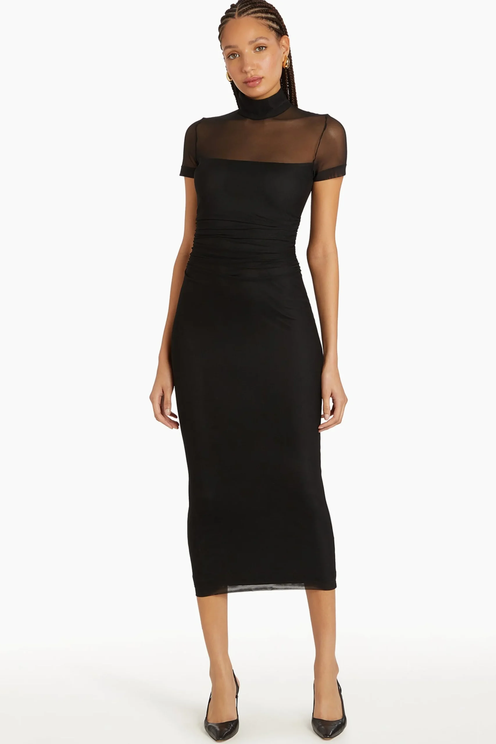 Sale Amanda Uprichard Dominique Dress in Mesh Black