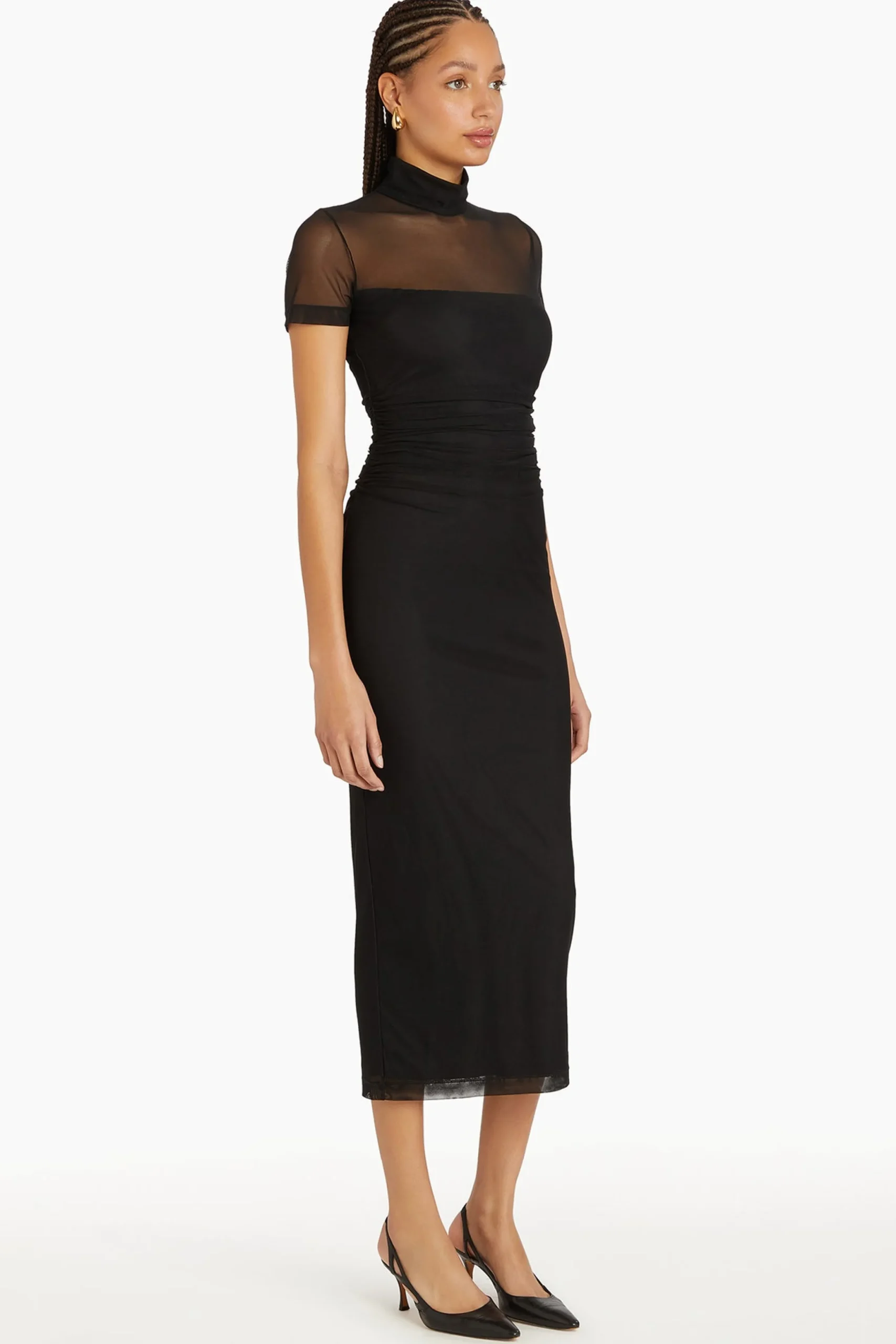 Sale Amanda Uprichard Dominique Dress in Mesh Black