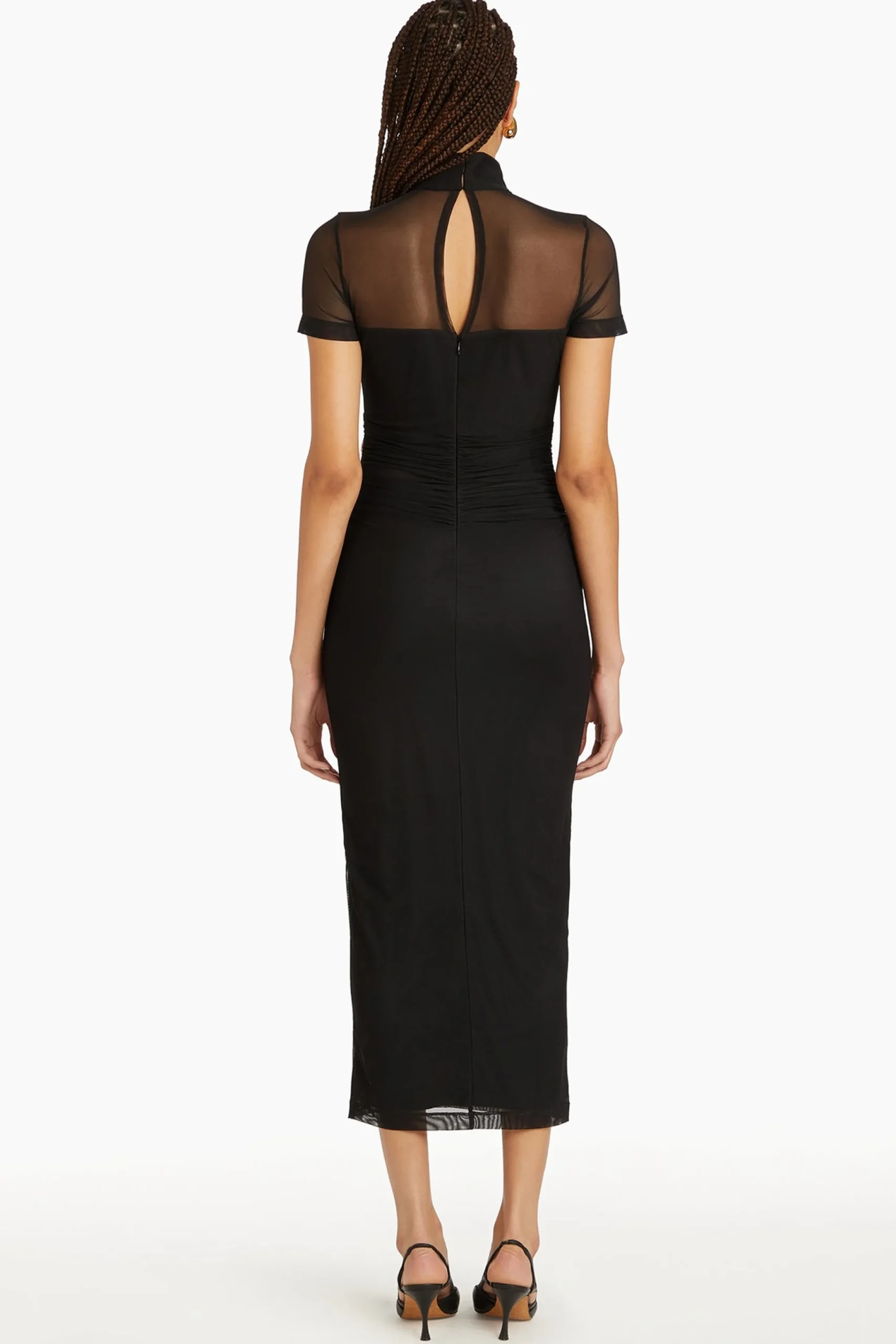 Sale Amanda Uprichard Dominique Dress in Mesh Black