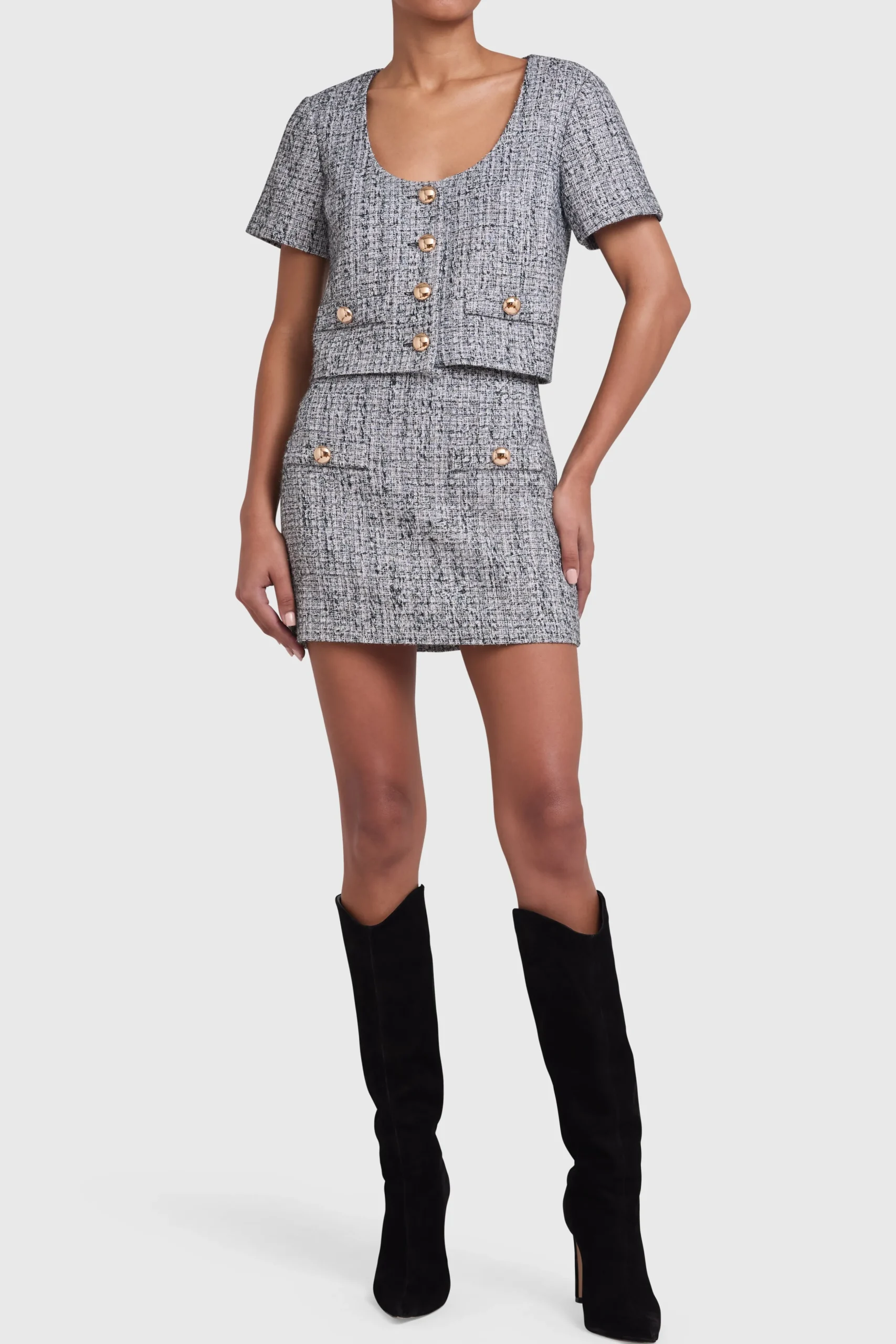 New Amanda Uprichard Drew Skirt Marble