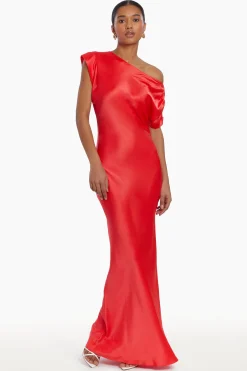 Outlet Amanda Uprichard Elroy Silk Maxi Crimson