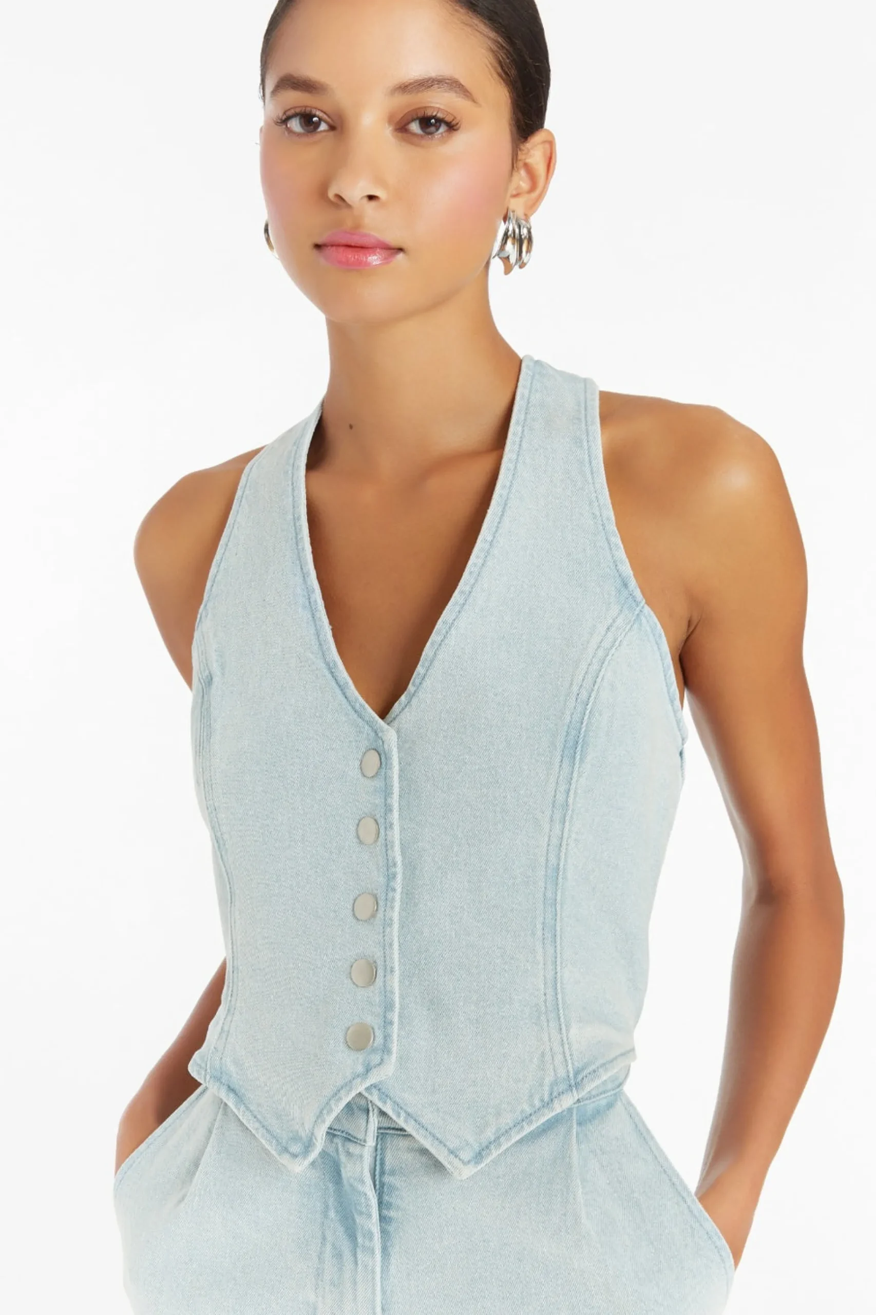 Best Amanda Uprichard Ethan Denim Jumpsuit Iceberg