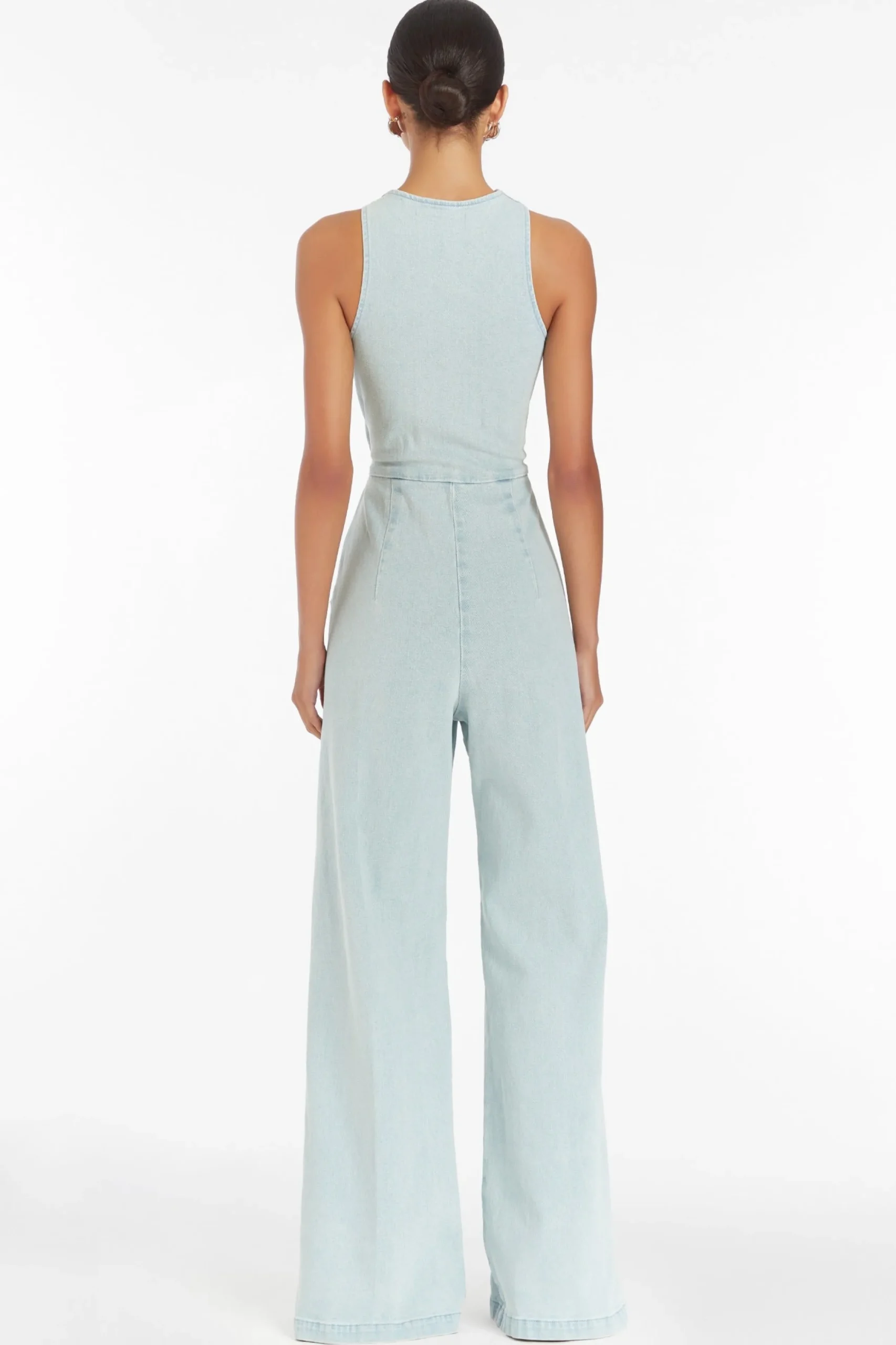 Best Amanda Uprichard Ethan Denim Jumpsuit Iceberg