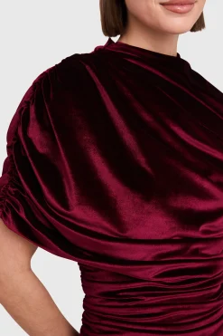 Discount Amanda Uprichard Evianna Top Burgundy