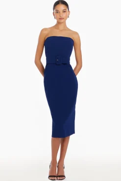 Hot Amanda Uprichard Fae Midi Dress Navy
