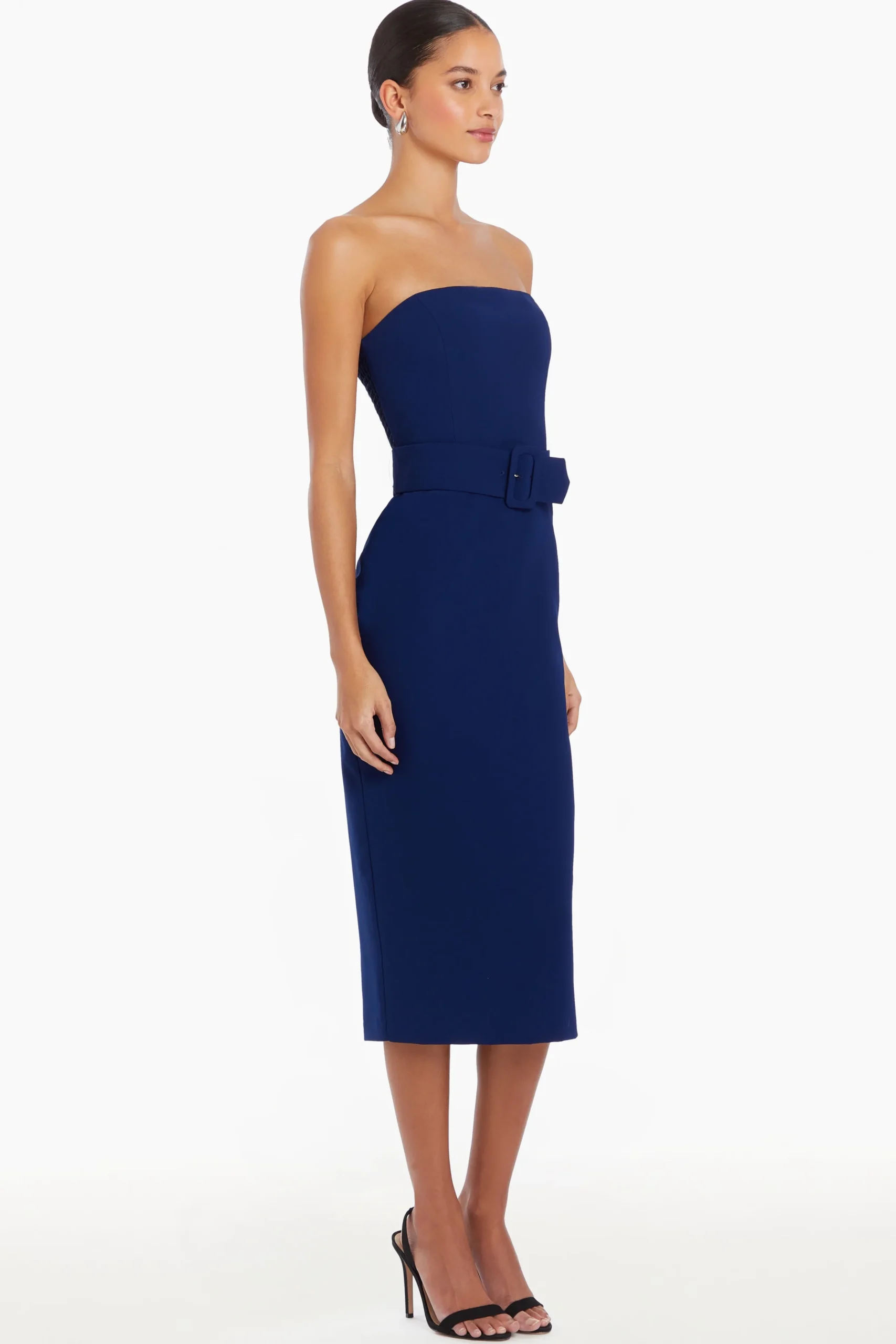 Hot Amanda Uprichard Fae Midi Dress Navy