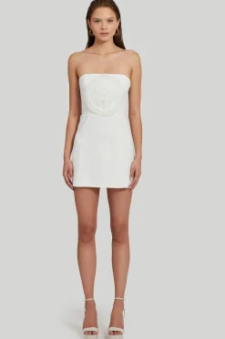 New Amanda Uprichard Fae Rose Dress Ivory