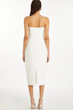 Best Amanda Uprichard Fae Rose Midi Dress Ivory
