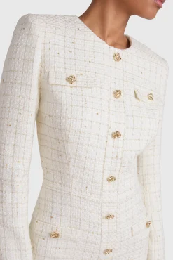 Online Amanda Uprichard Fallon Romper White/Gold