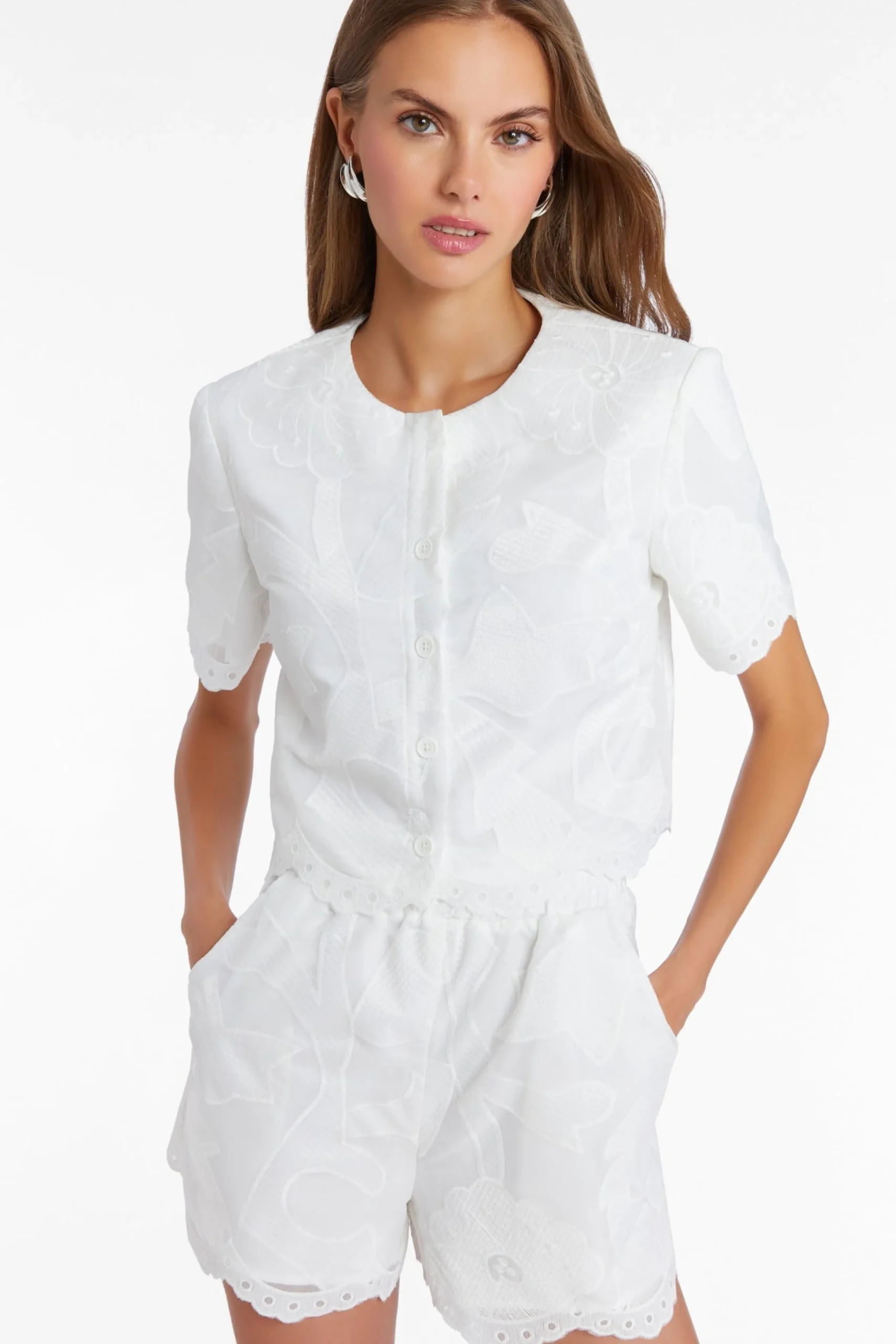 Clearance Amanda Uprichard Finely Shorts White