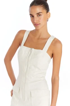 Discount Amanda Uprichard Gage Romper Beige