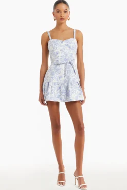 Outlet Amanda Uprichard Giacini Romper in Toile Brocade EnglishBlue