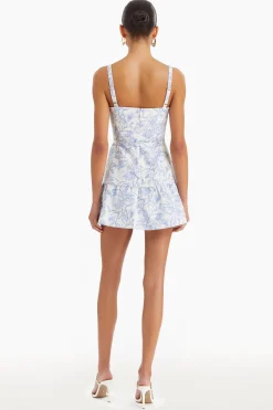 Outlet Amanda Uprichard Giacini Romper in Toile Brocade EnglishBlue