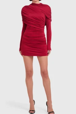 Sale Amanda Uprichard Greeley Dress Carnelian