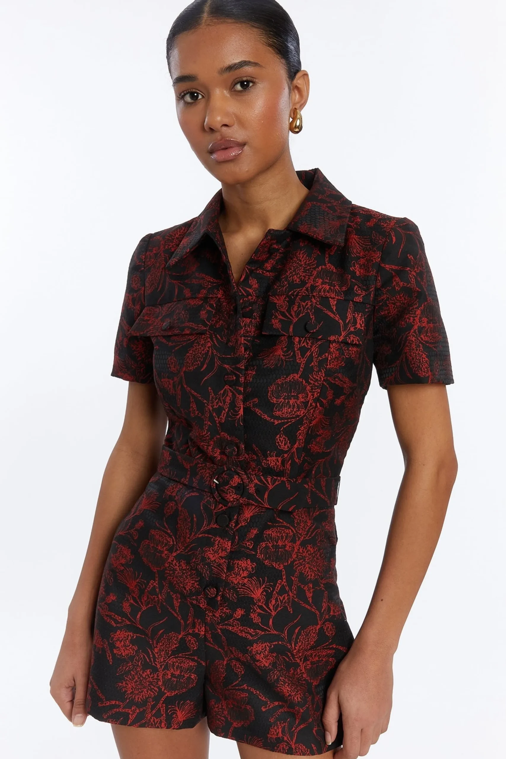 Hot Amanda Uprichard Ireland Romper Red/Black