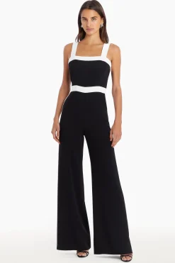 Sale Amanda Uprichard Jessel Jumpsuit Black/Ivory