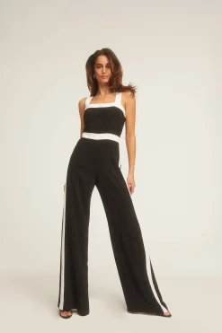 Sale Amanda Uprichard Jessel Jumpsuit Black/Ivory