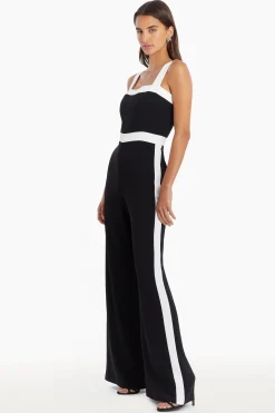 Sale Amanda Uprichard Jessel Jumpsuit Black/Ivory