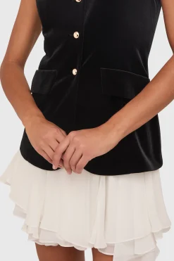 Discount Amanda Uprichard Justine Dress Black/Ivory