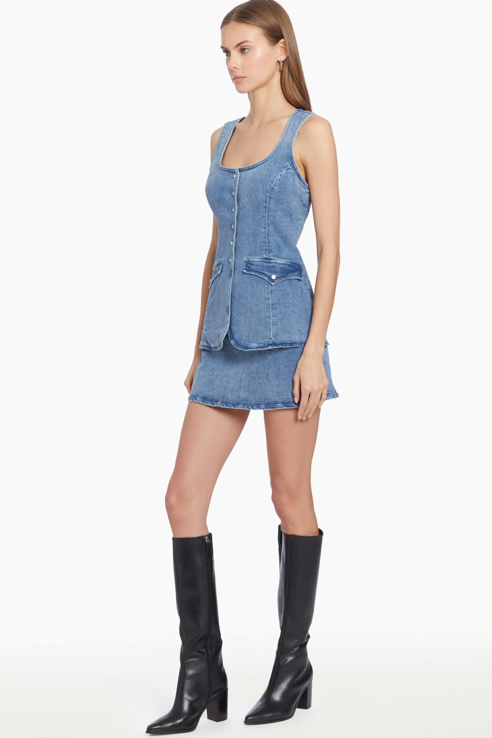 Clearance Amanda Uprichard Kya Skort Romper ClassicWash