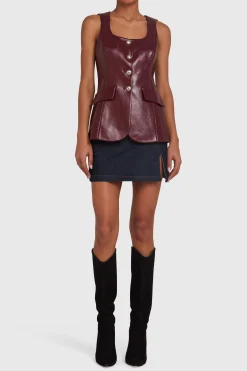 Hot Amanda Uprichard Kya Top Burgundy