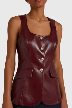 Hot Amanda Uprichard Kya Top Burgundy