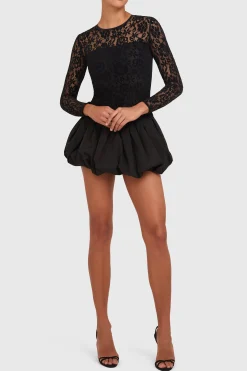 New Amanda Uprichard Lacey Skort Romper Black