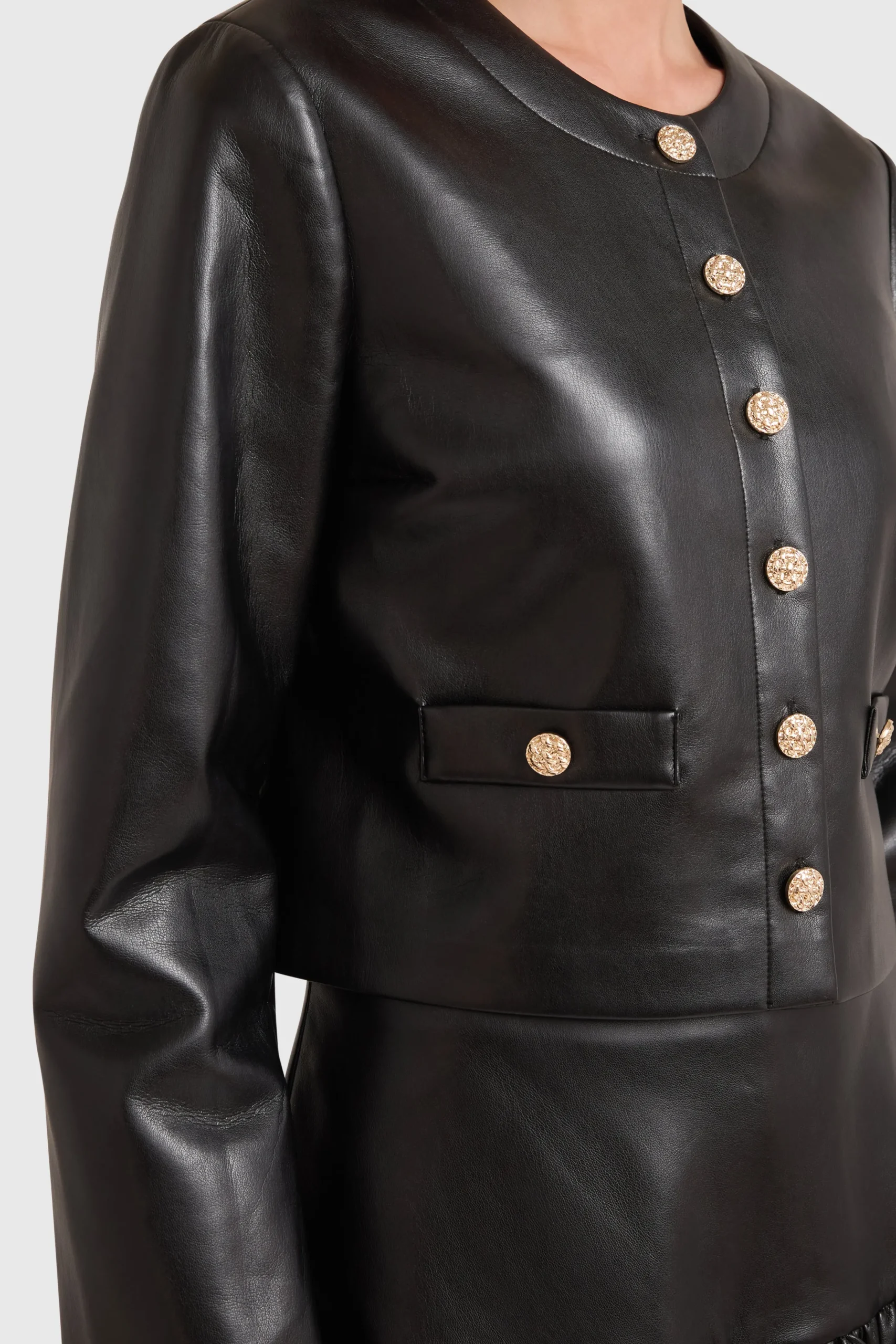 Sale Amanda Uprichard Long Sleeve Braswell Jacket Black