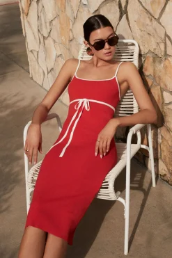 Outlet Amanda Uprichard Lucy Knit Dress Red