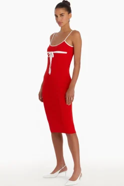 Outlet Amanda Uprichard Lucy Knit Dress Red