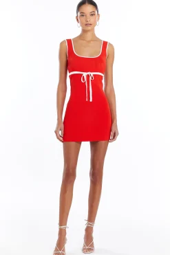 Clearance Amanda Uprichard Lucy Knit Mini Dress Red