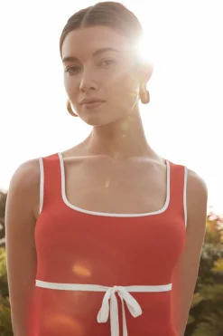 Clearance Amanda Uprichard Lucy Knit Mini Dress Red